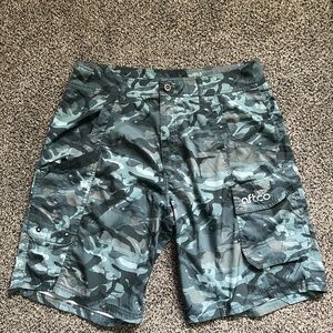 AFTCO Men's Camo Shorts - Blue Size 34